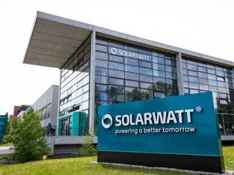 ingang solarwatt hoofdkantoor in dresden duitsland